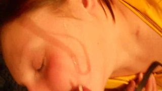 Подборка обильных камшотов на лица довольных русских жен